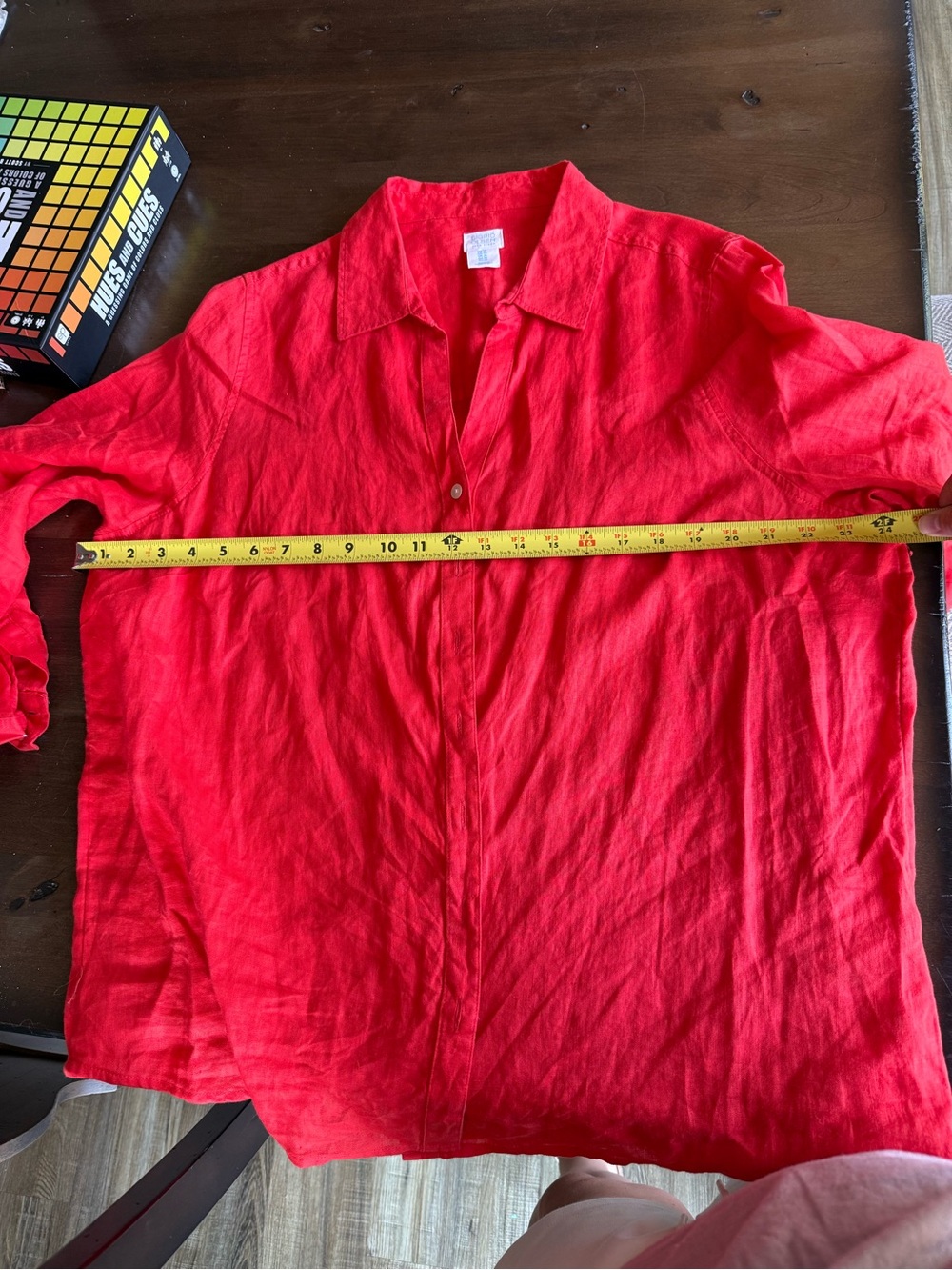 Sigrid Olsen Vibrant Red Linen Shirt - Picture 4 of 4